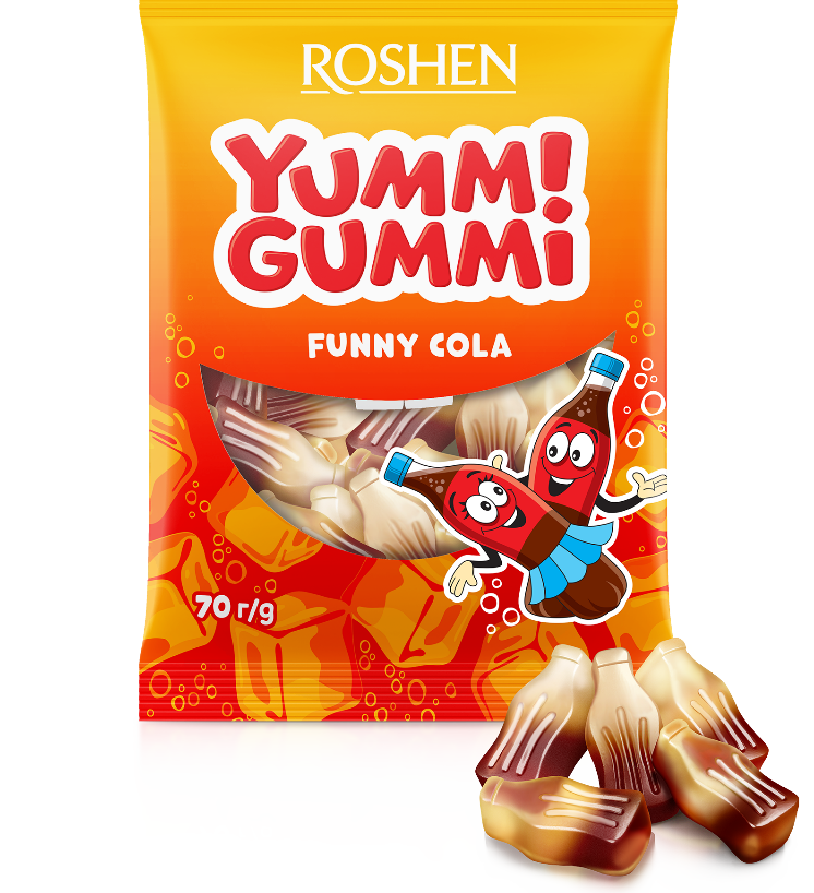 “Yummi-Gummi funny cola”